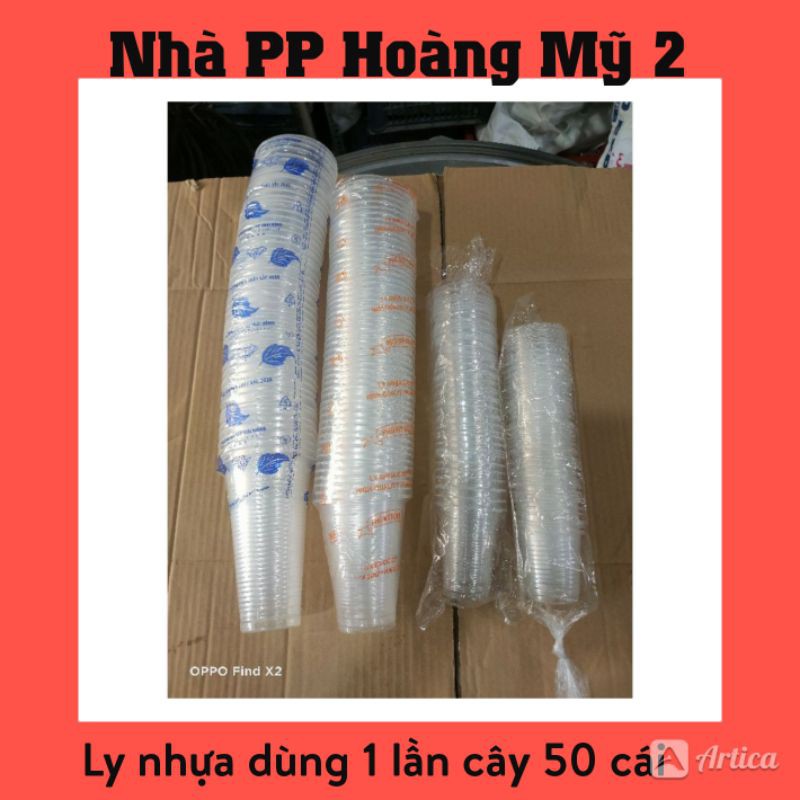 Ly nhựa dùng 1 lần - cây 50 cái