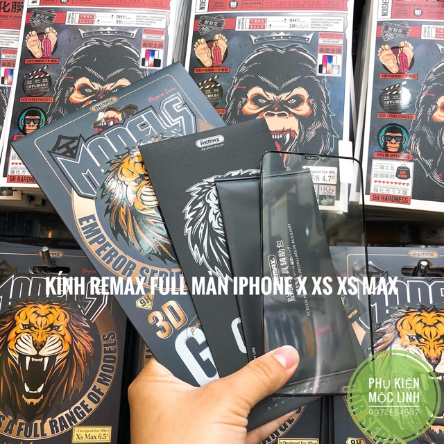 [ REMAX IPHONE 6PLUS 7PLUS 8PLUS X XS XS MAX ] KÍNH CƯỜNG LỰC FULL MÀN 3D SIÊU MỎNG