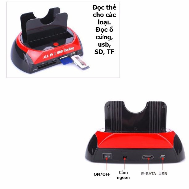 Đầu đọc ổ cứng Dock 3.5 HDD all in one chất lượng cao