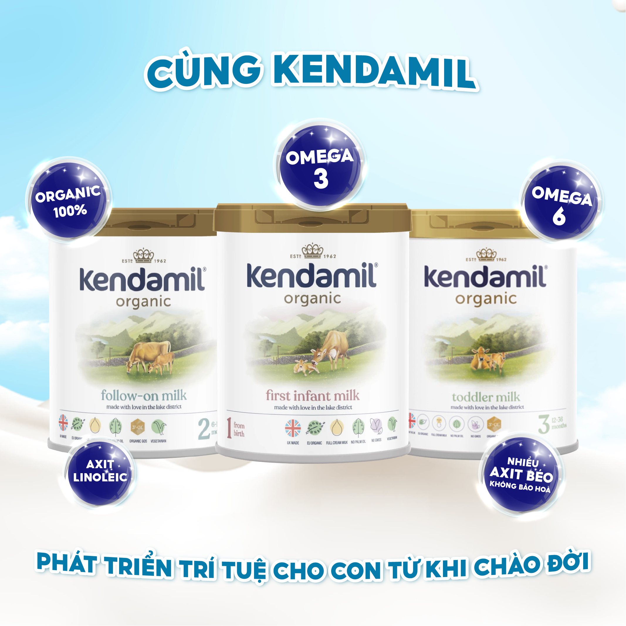 Sữa Công Thức Hữu Cơ Kendamil Organic Chứa HMOs Số 2