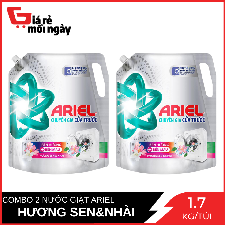 COMBO 2 túi nước giặt Ariel Đam mê 1.7kg
