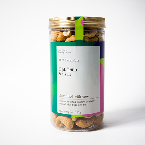 Hạt điều Sea Salt VINAMIT lon 270g