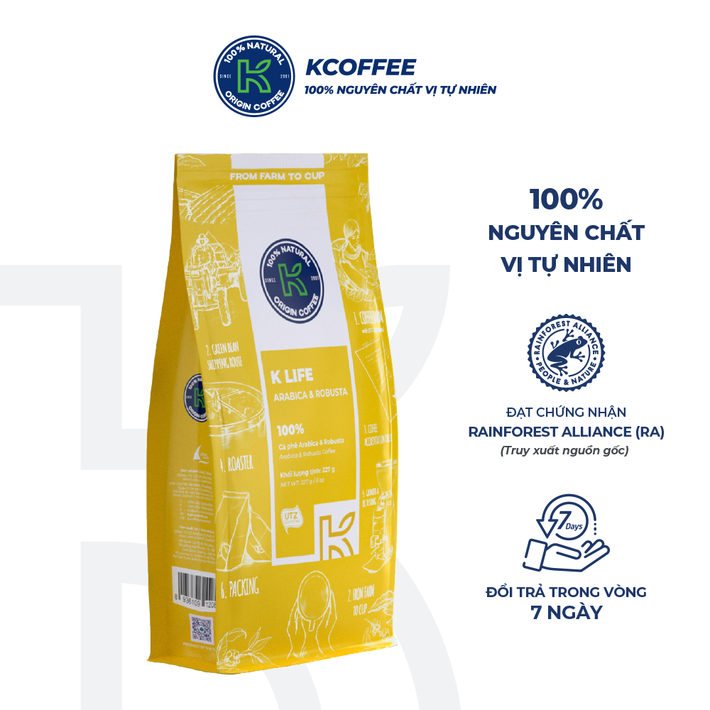 Roasted and Ground Coffee Specialty Pure Filtered Coffee K Coffee K Life 227g