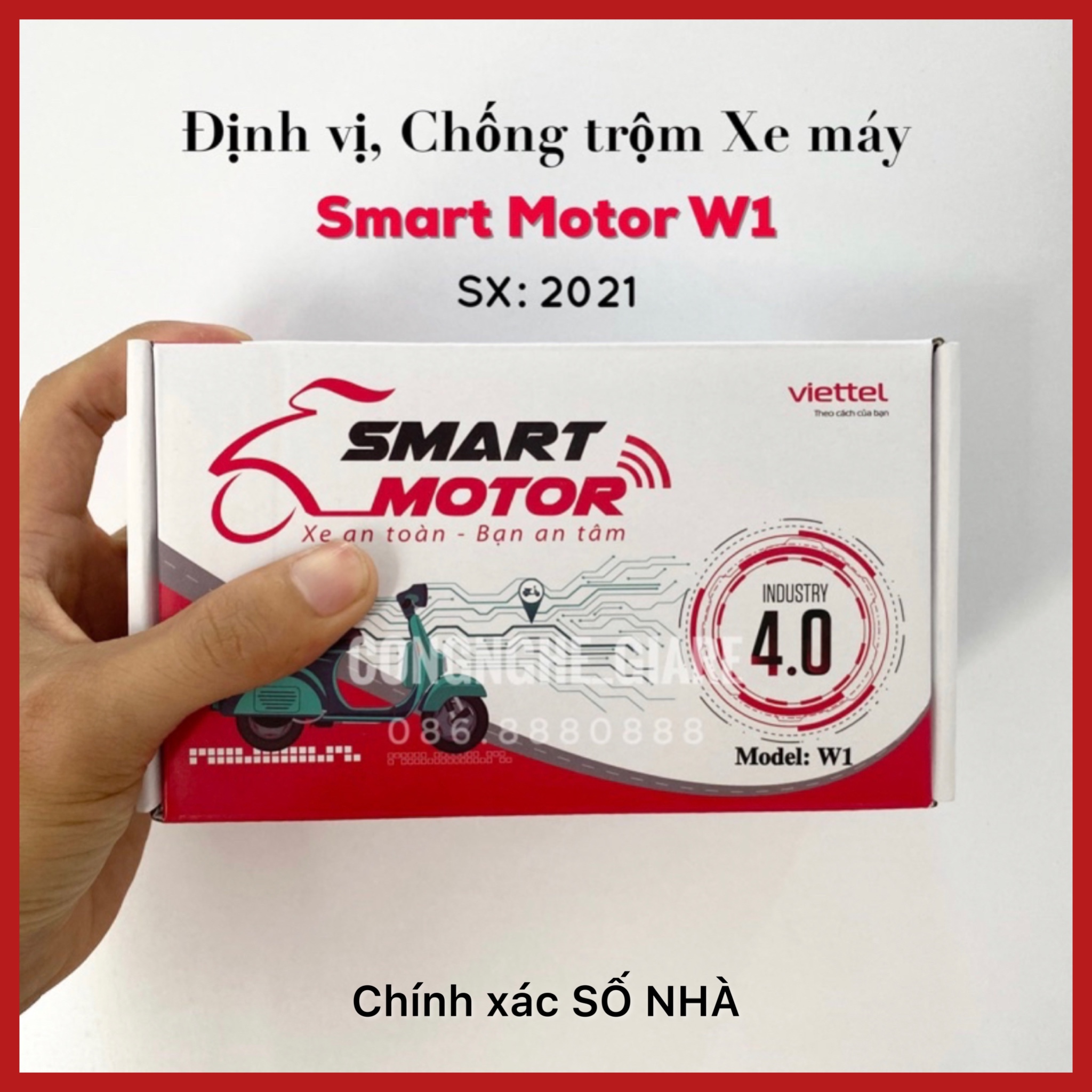 Đinh Vị Chống trộm Viettel (Đã bao gồm 1Sim free 12th) - Smart Motor W1 Viettel sx2021