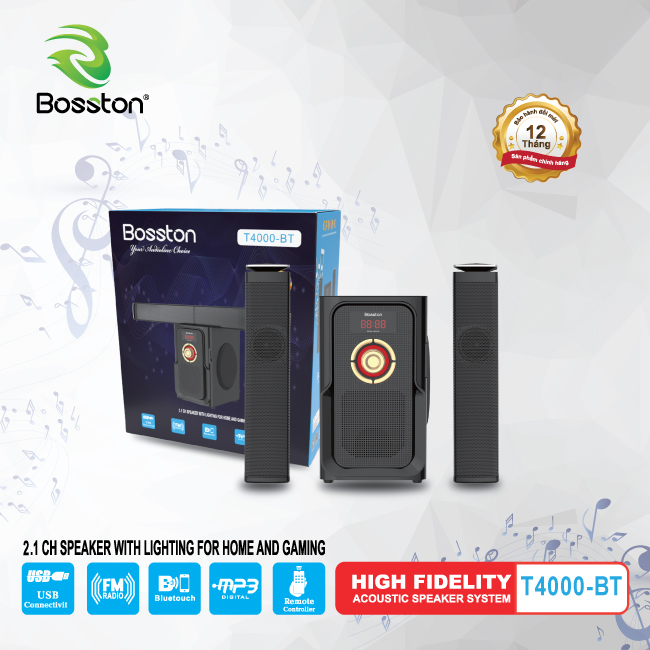 Loa vi tính Bosston bluetooth 2.1 T4000-BT