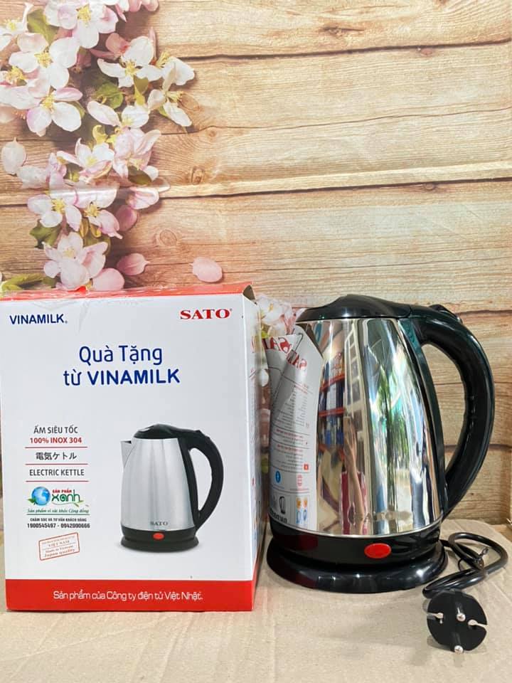 Ấm đun siêu tốc Sato inox 1.8L hkm Vinamilk