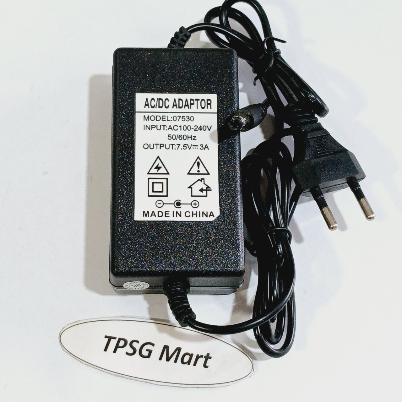 Nguồn Adapter DC 7.5V - 1A / 7.5V - 2A / 7.5V - 3A  (Đầu cắm 5.5mm x 2.1mm)