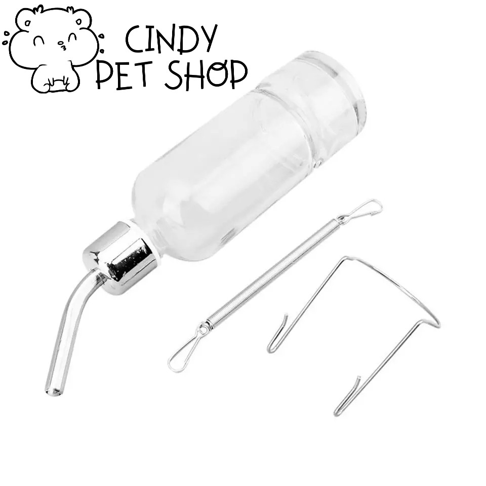 Bình nước uống bi nhôm Cho Hamster, Thỏ, Bọ, Nhím, Chó, Mèo, Sóc Bông, Sóc Bắc Mỹ...