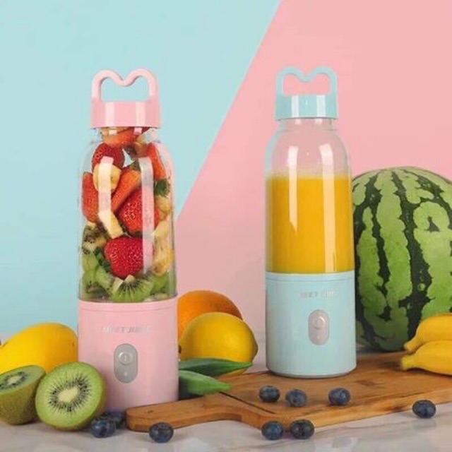 Máy xay sinh tố Meet Juice cầm tay công suất 150W dung tích 500ml 4 lưỡi dao inox 304 (giao màu ngẫu nhiên)