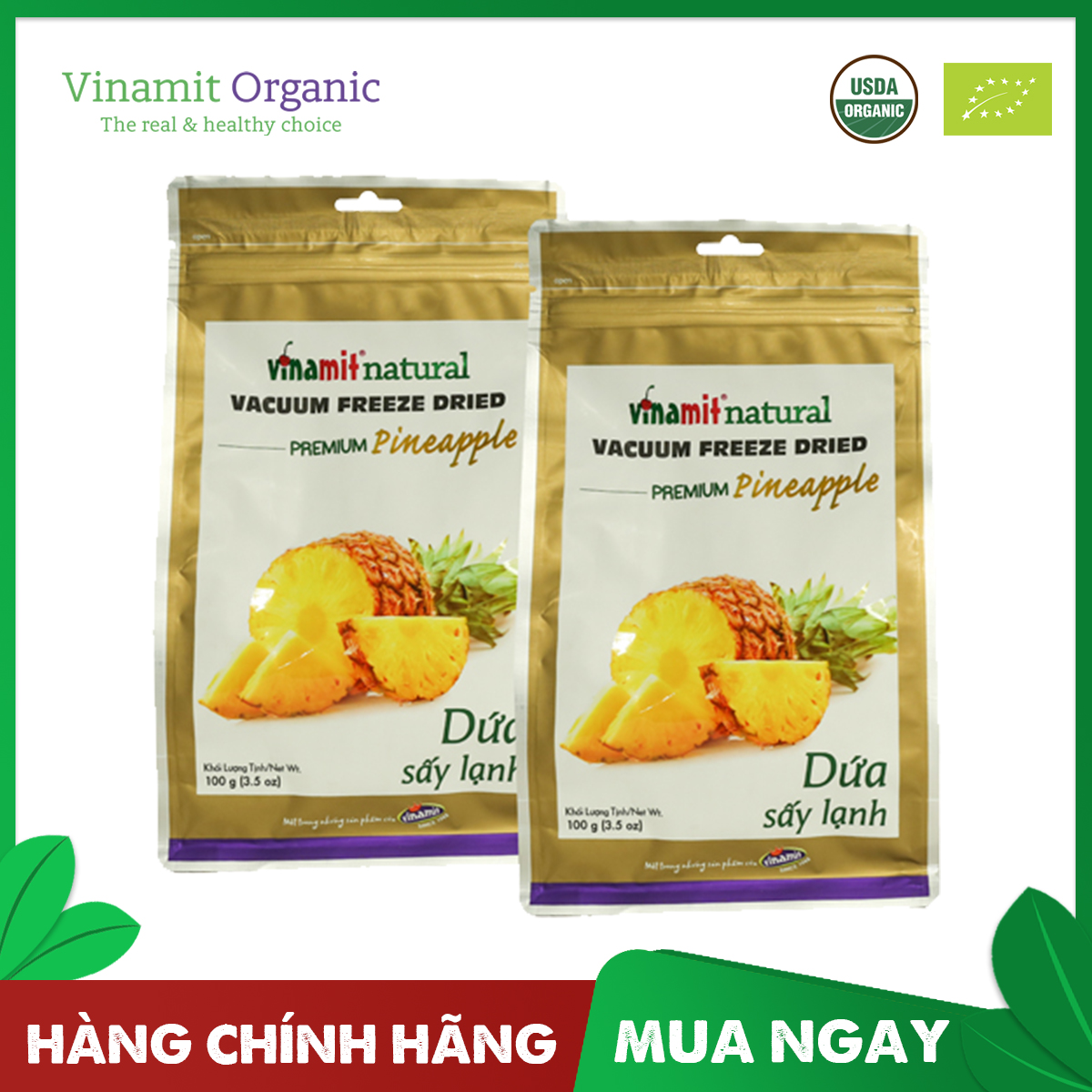 Thơm sấy Lạnh VINAMIT 30g/100g