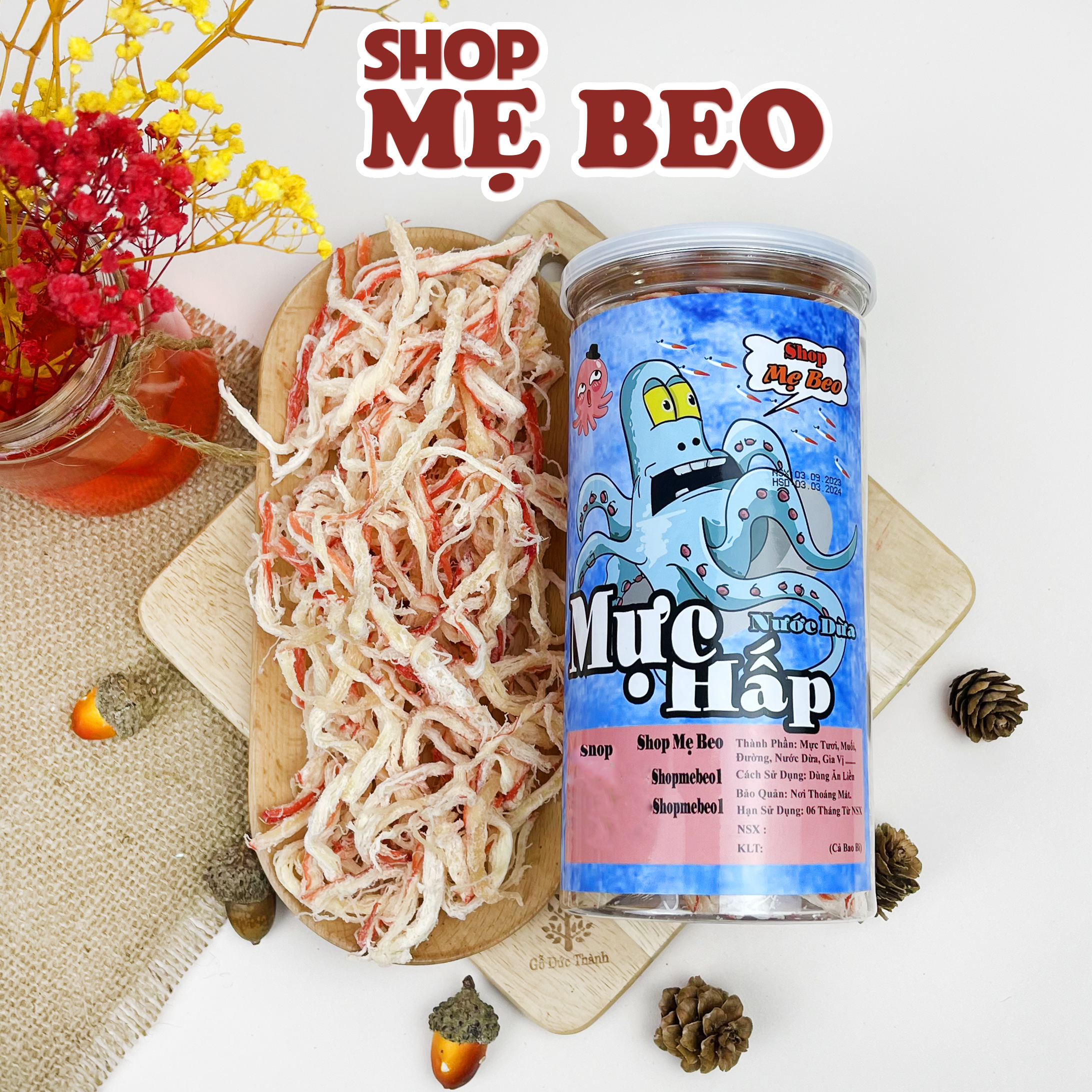 Mực Hấp Nước Dừa Xé Sợi SHOP MẸ BEO