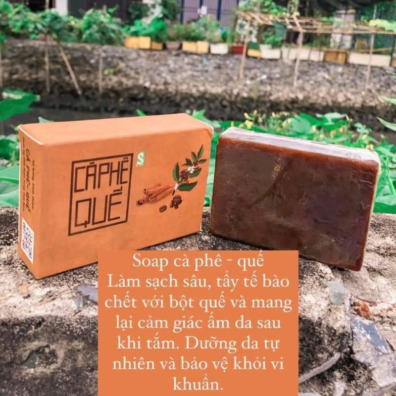 Xà bông sinh dược cà phê quế - sạch khuẩn, dưỡng da