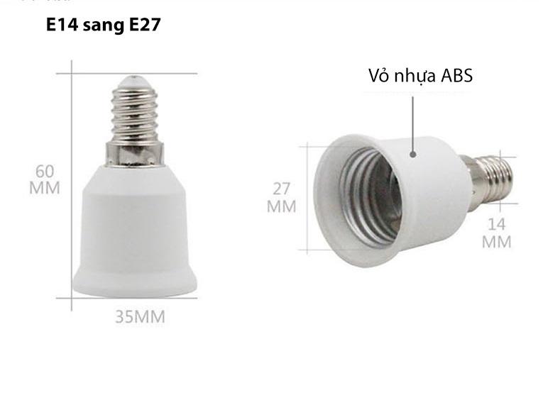 Đầu chuyển đổi đui xoáy E14-E27