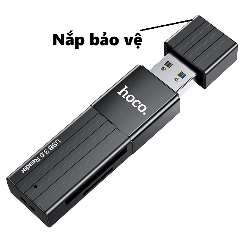 Đầu đọc thẻ sớ TF/ SD đa năng 2 cổng Usb 2.0 / type C / Usb 3.0 hoco HB20 HB45
