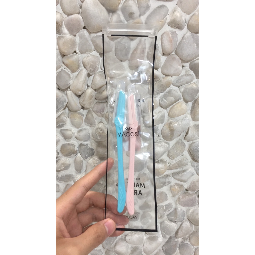 [CHÍNH HÃNG] Bộ 2 Dao Cạo Chân Mày Vacosi Eyebrow Knife DC01 Hàn Quốc