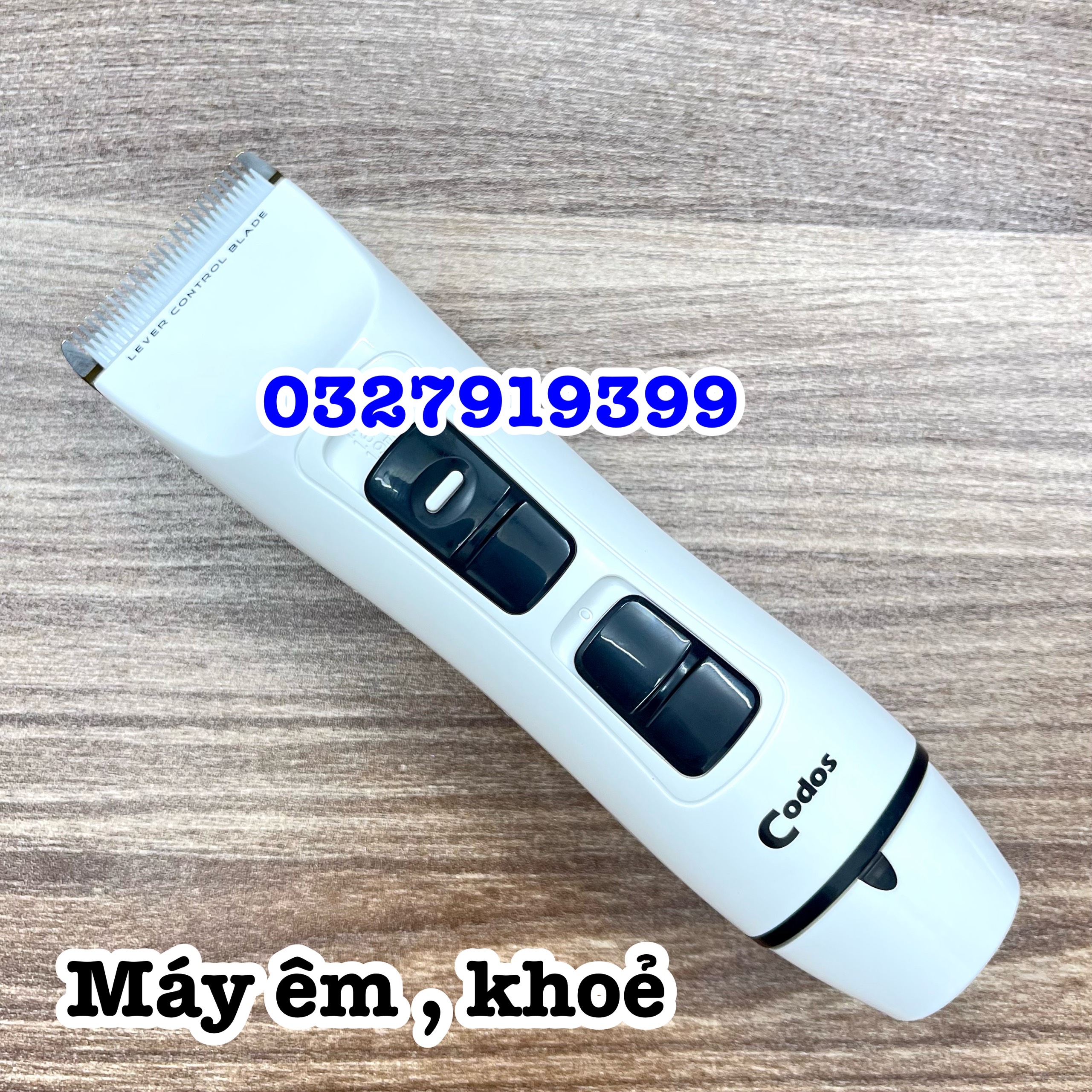 Codos 2-Battery Hair Clipper Codos T6 High-End, Compact, Led Light Displays Usage Time, 120 Minutes, 800Mah Battery, Suitable for Home and Salon