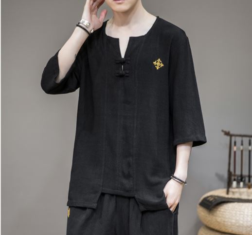 Áo Linen Nam Xẻ Tà