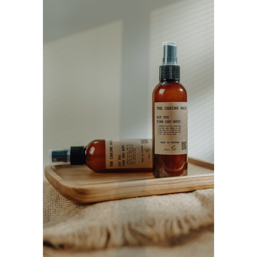 Combo 2 Xịt Tóc Tinh Dầu Bưởi The Caring Hair ( Kích Mọc Tóc - Giảm Rụng )