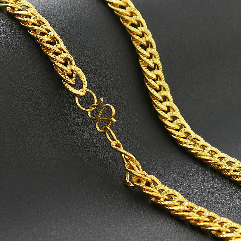 Dây chuyền nam mạ màu vàng 24k