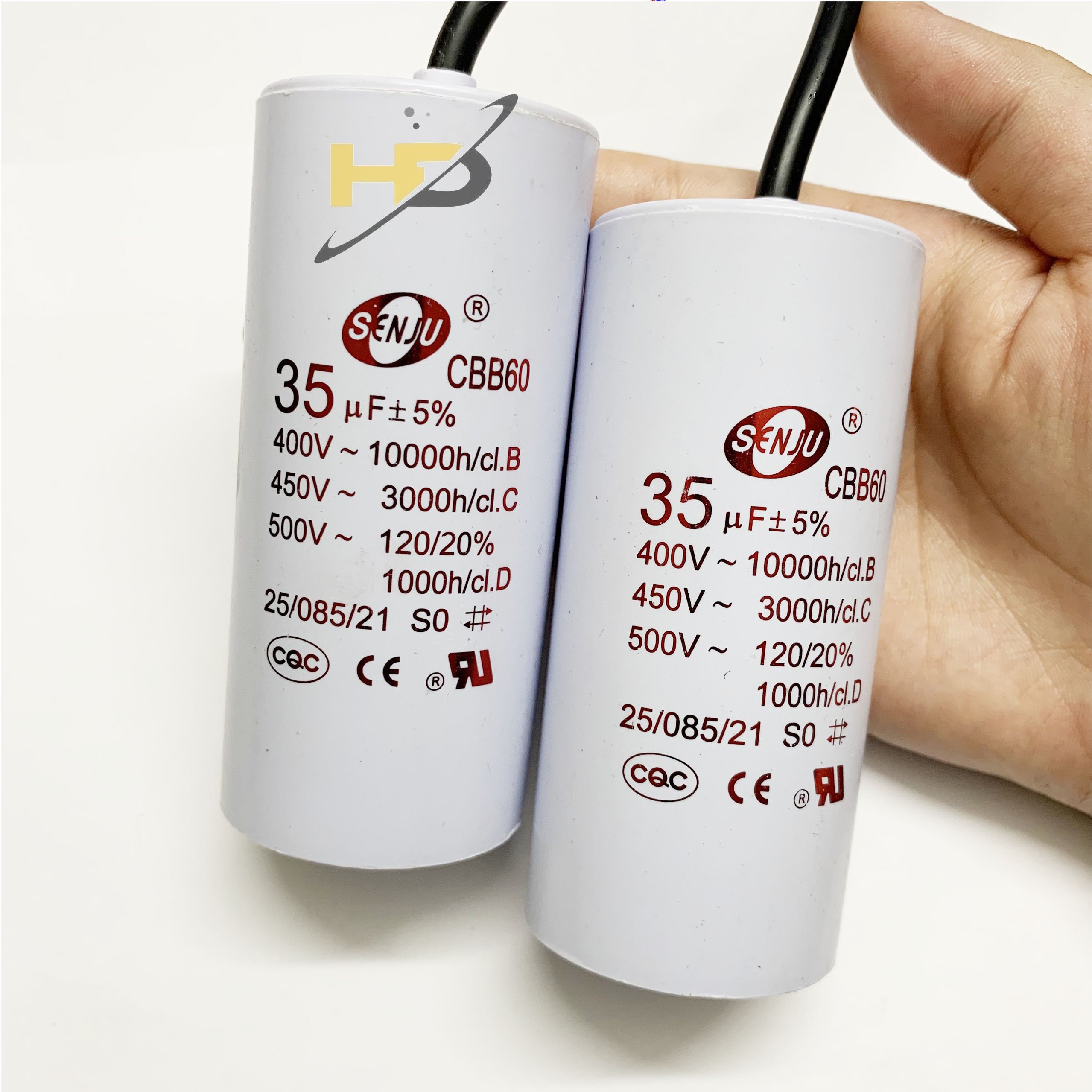 Tụ ngậm có dây cbb60 35uf 450vac 5%, tụ điện dùng cho quạt máy