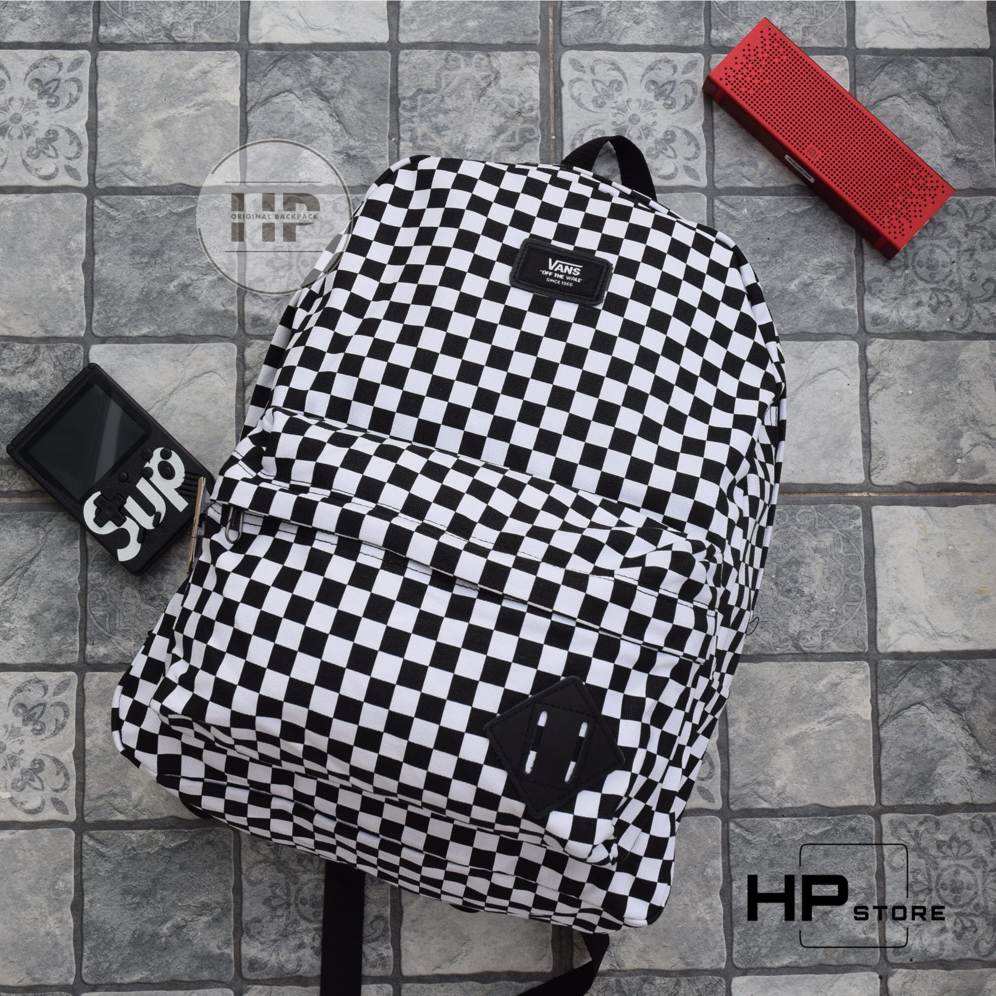 [ẢNH THẬT] Balo V.A.N.S Old Skool Black/White Checkerboard (1) Backpack l Auth xuất xưởng - SB1101A