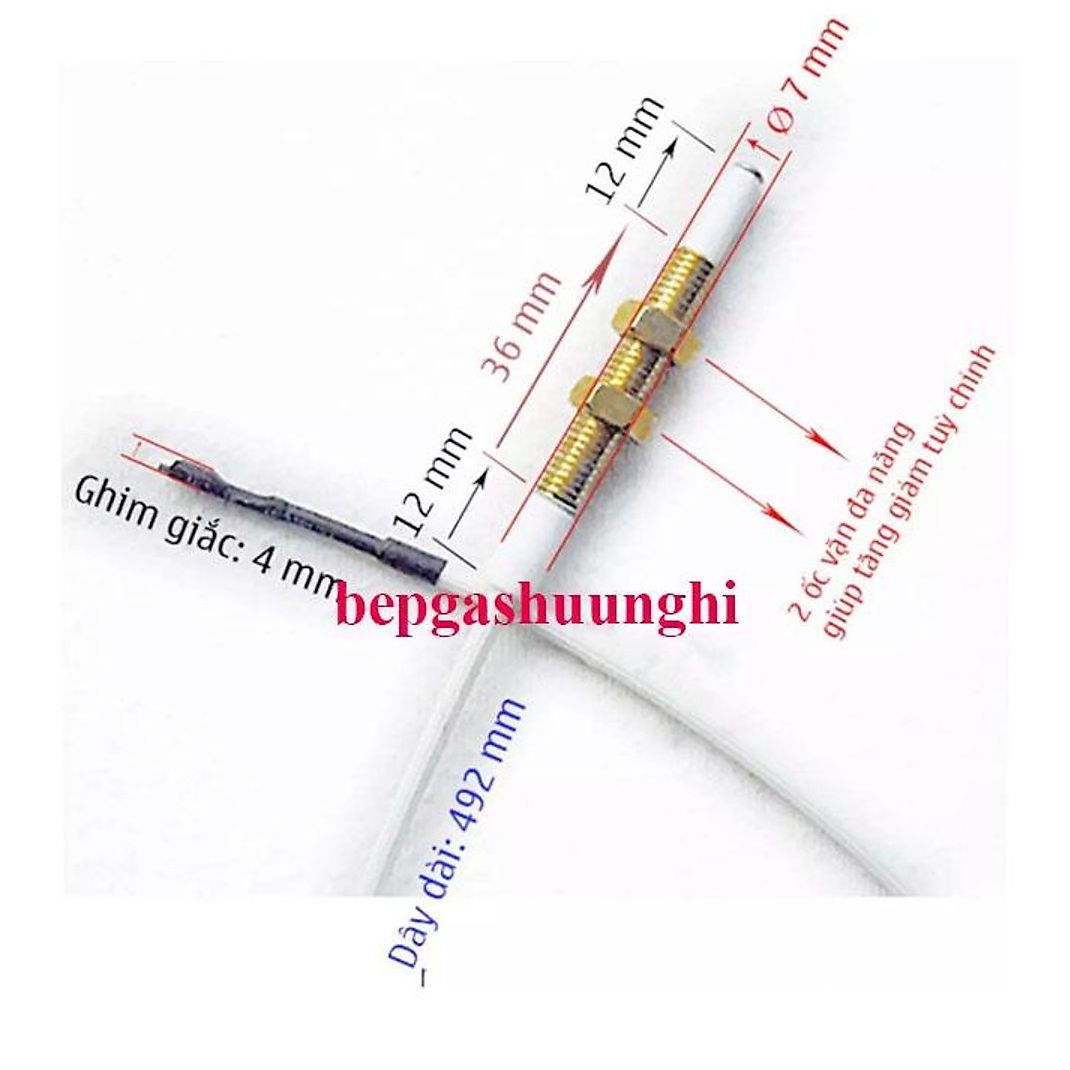 Kim sứ đánh lửa bếp gas âm đa năng ic đánh lửa có ốc Ren điều chỉnh cao thấp -Thay lắp đa số các loại bếp ga cùng kích thước - 1 cái