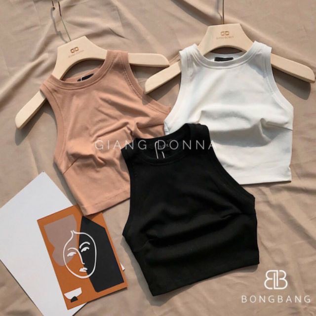 Áo ba lỗ sát nách basic - phong cách mùa hè năng động / áo croptop ba lỗ ngược