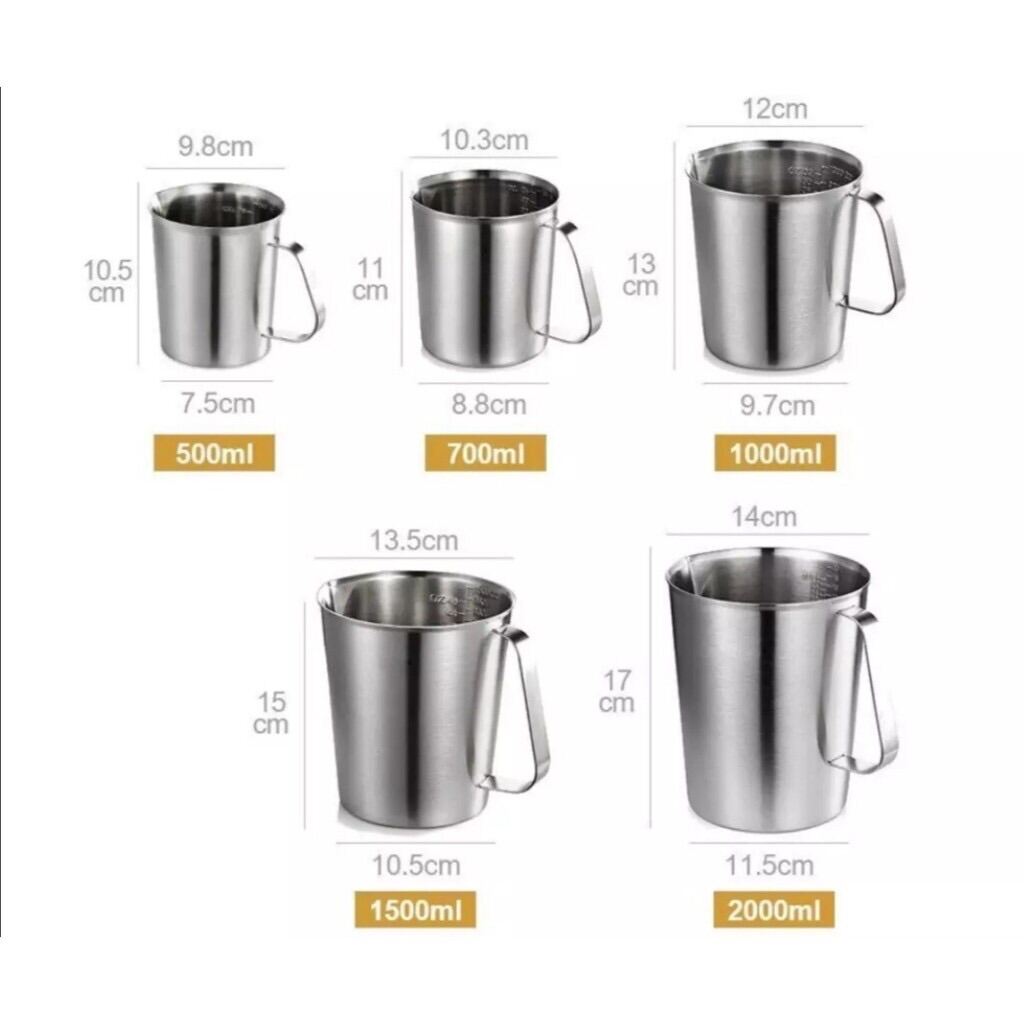 [HCM]CA ĐONG INOX 304 ĐỦ DUNG TÍCH IN -TL
