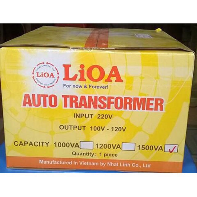 Bộ đổi nguồn lioa 220 - 110v : 1000va ; 1200va ; 1500va