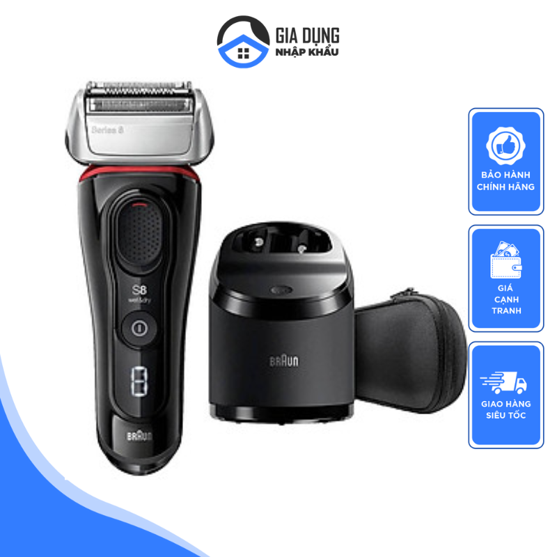 Máy cạo râu braun series8 8380cc, máy cạo râu khô và ướt, máy tăng đơ, máy tông đơ, braun shaver, nhập đức, bảo hành 12 tháng
