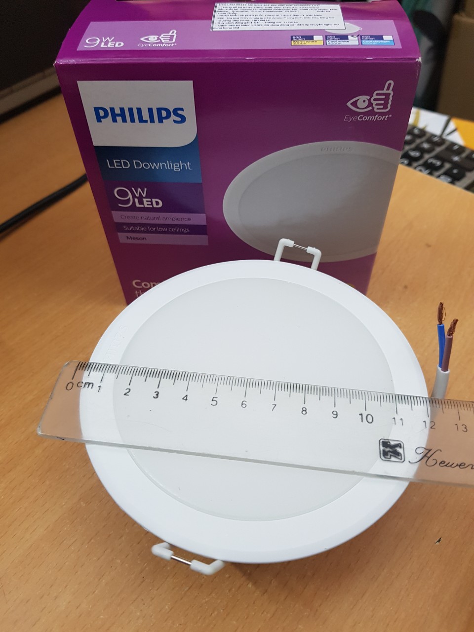 Đèn led âm trần 9w philips