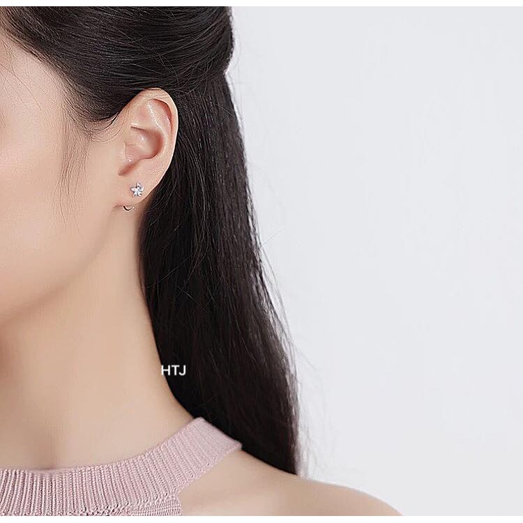 BÔNG TAI NỮ HOA MÓC BẠC TA