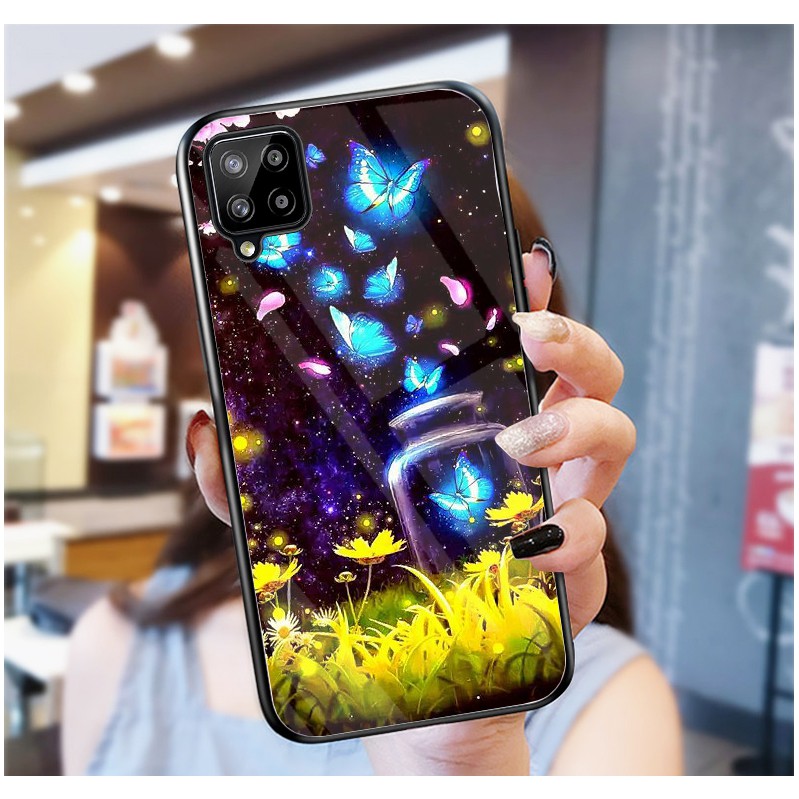 Ốp Lưng GALAXY A12, A22 4G,M32 , M12, A22 5G, M22 mặt kính cường lực cao cấp, ốp đôi