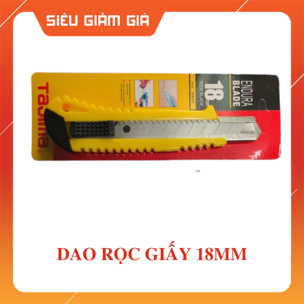 Dao rọc giấy Tolga & 10 lưỡi dao rọc giấy Tolga cỡ 18mm - Lưỡi đen