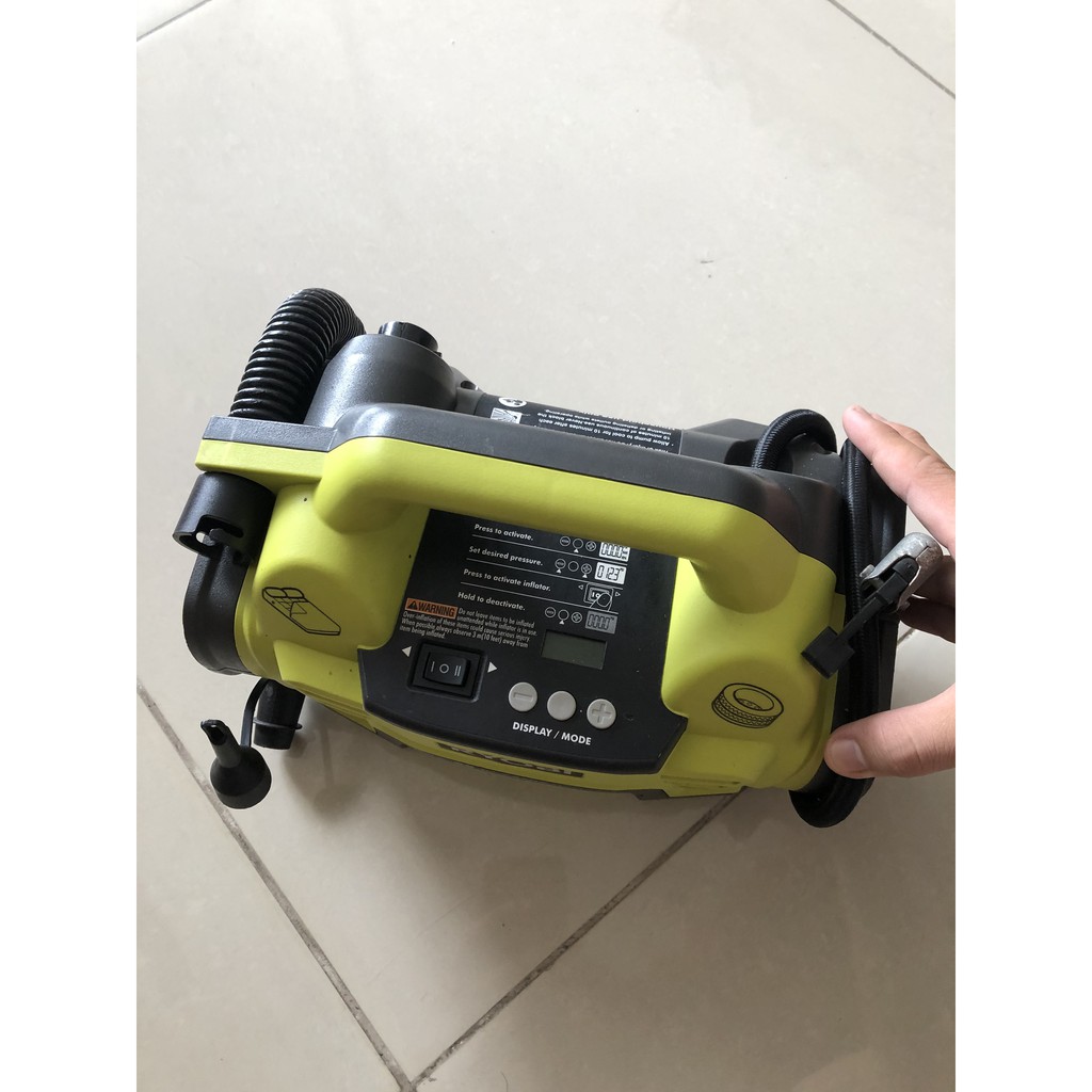 bơm lốp xe ryobi pin 18v