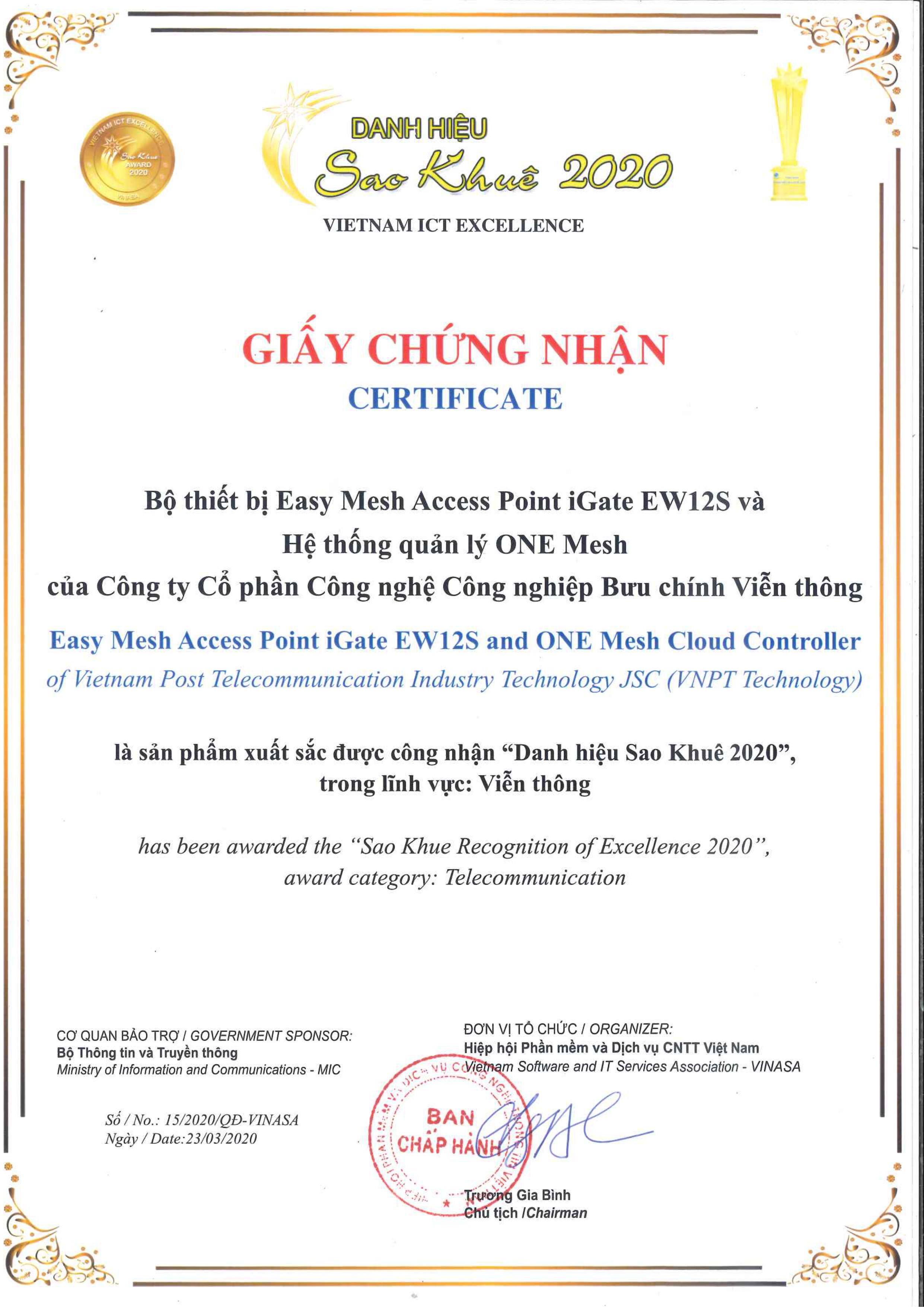 Thiết bị phát sóng Mesh wifi VNPT Technology Easy Mesh Access Point – iGate EW12S
