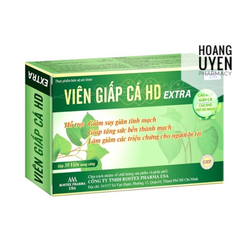 Viên giấp cá Hd extra - Hộp 30 viên