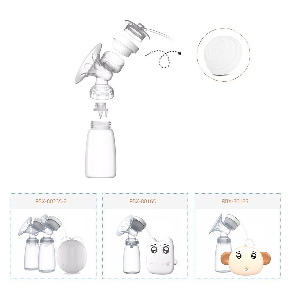 Cuống silicone máy hút sữa Real Bubee - màng hút máy hút sữa điện đôi Real Bubee