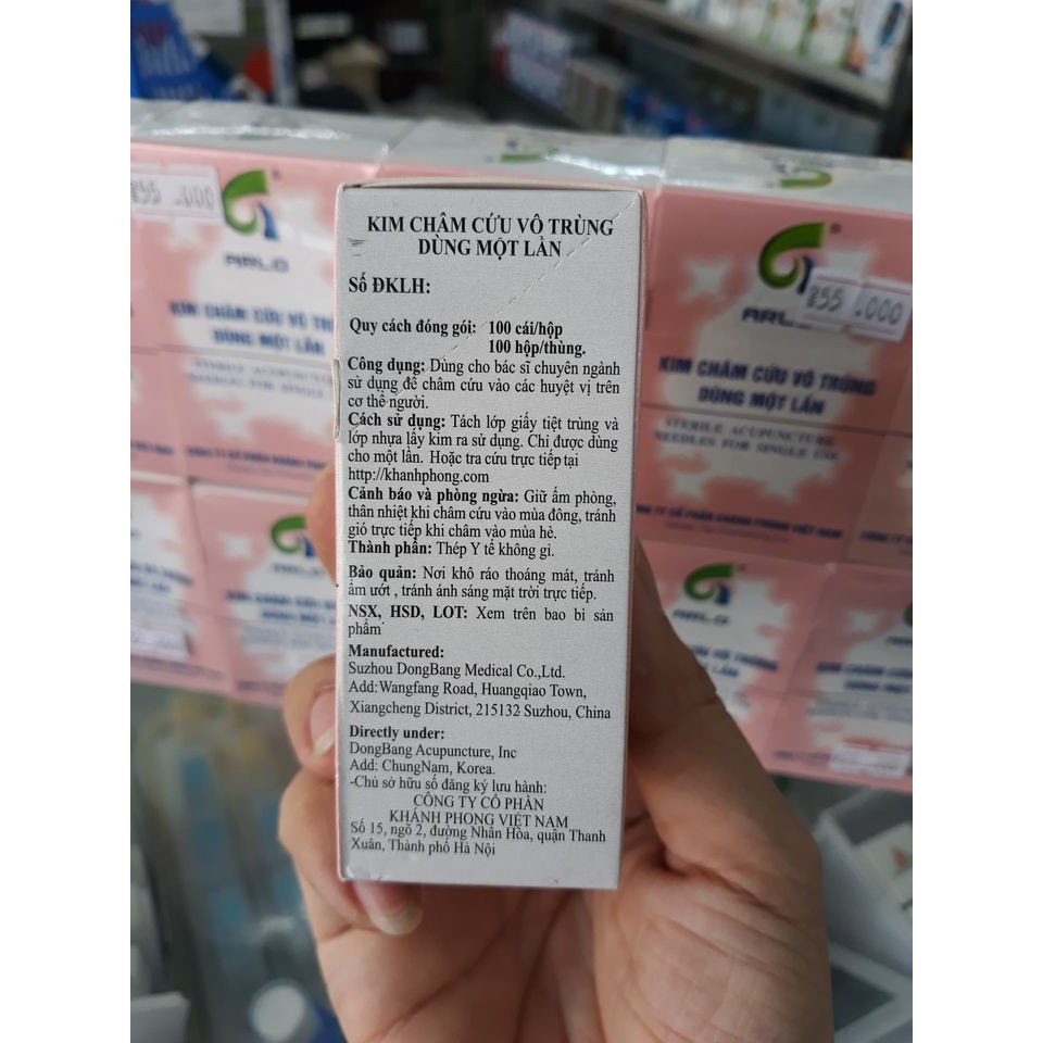 [HCM]Kim châm cứu Khánh Phong. Hộp 100 cây