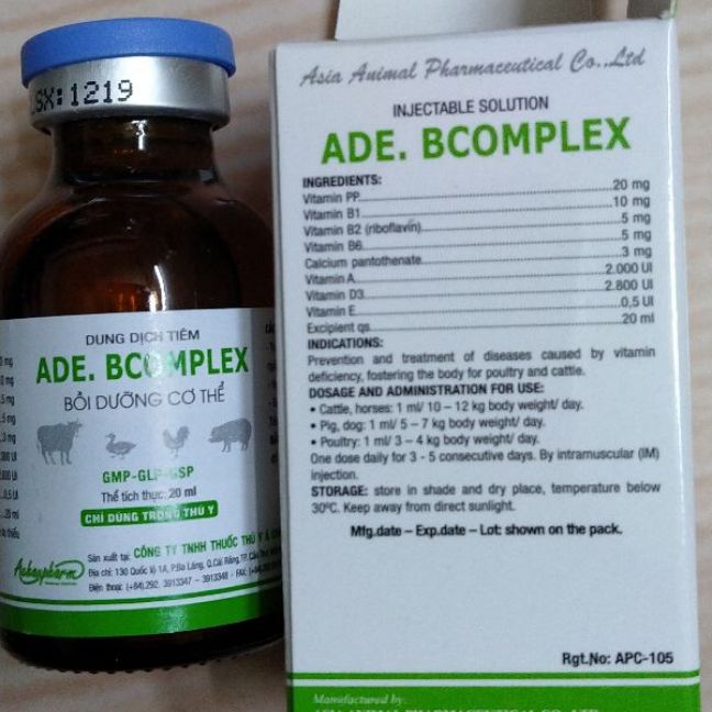 1lọ bồi dưỡng , phòng bệnh, tăng cường sức khỏe, ăn mạnh adebcom 20ml