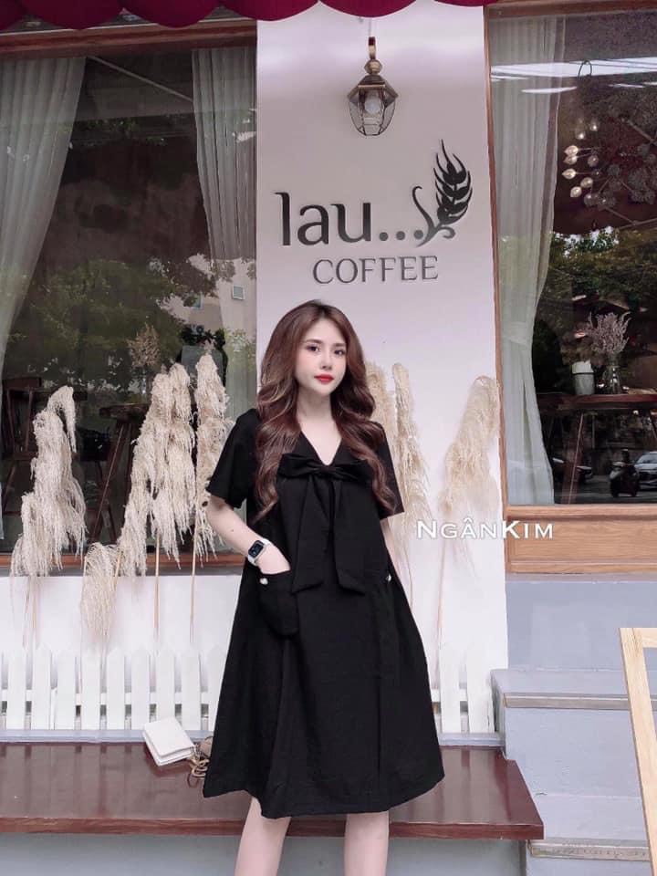 váy bầu, đầm bầu dáng suông hàng thiết kế