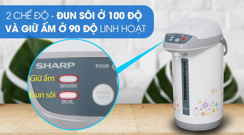 Bình thủy điện Sharp KP-Y40PV-CU 4 lít