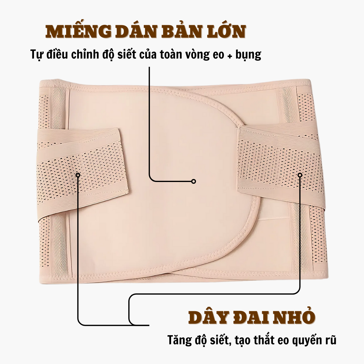 Đai Nịt Bụng Giảm Mỡ Thon Eo Sau Sinh Nịt Bụng Dán Cao Cấp DORIS 3331