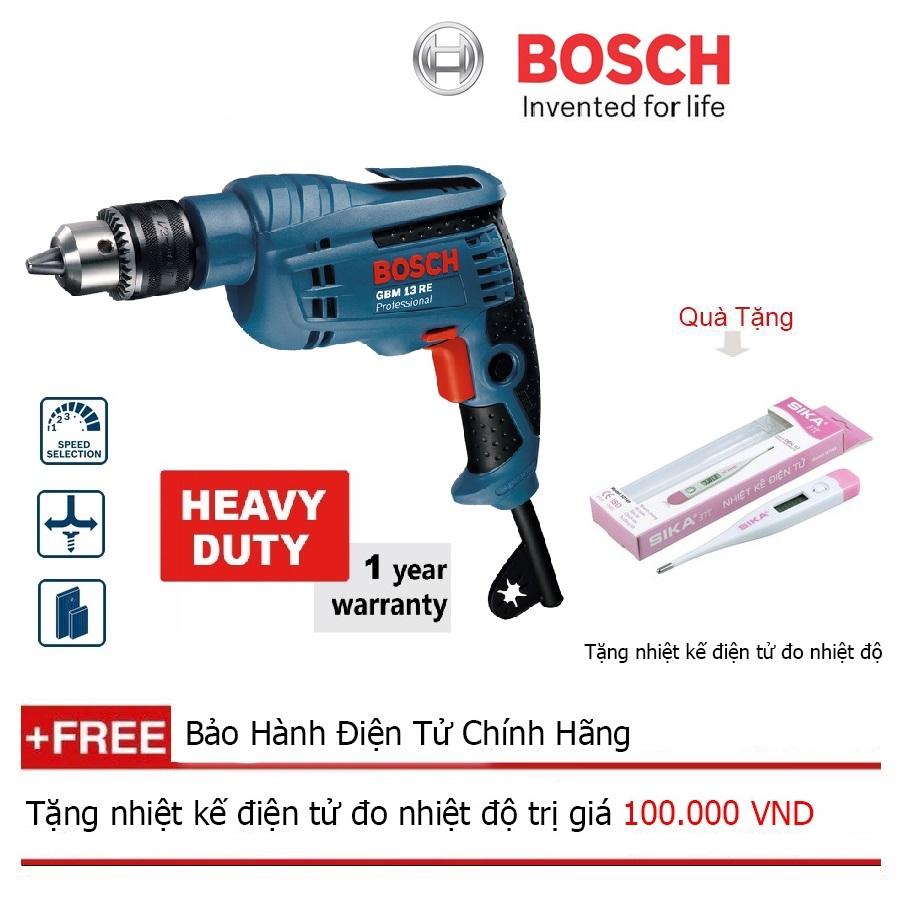 Máy khoan Bosch GBM 13 RE (hộp giấy)+ Quà tặng nhiệt kế điện tử