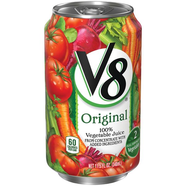 Nước Ép Rau Củ Nguyên Chất Original V8 100% Vegetable Juice Mỹ, Lon 340 mL