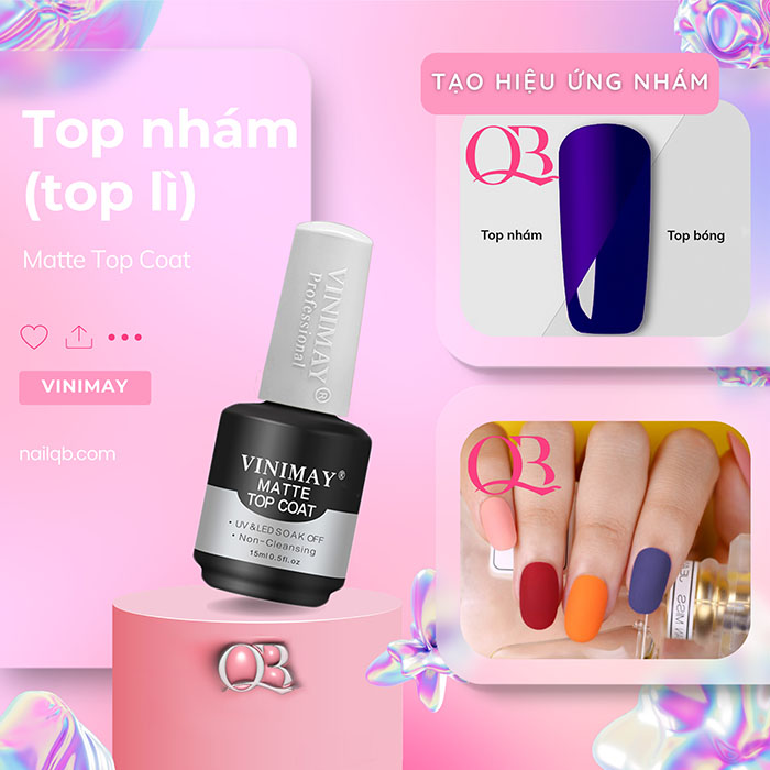 [HCM]Sơn gel TOP LÌ VINIMAY (TOP NHÁM)