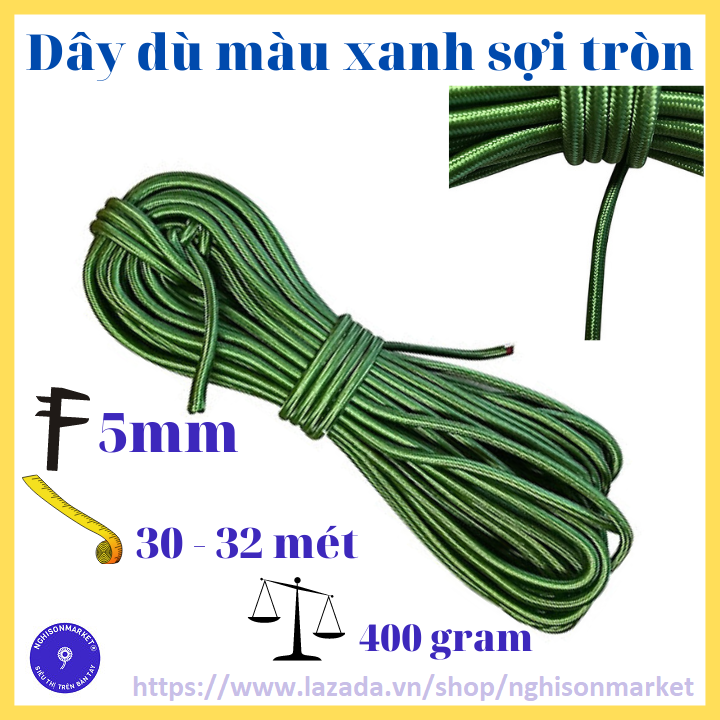 Dây dù tròn 5mm dài 32 mét