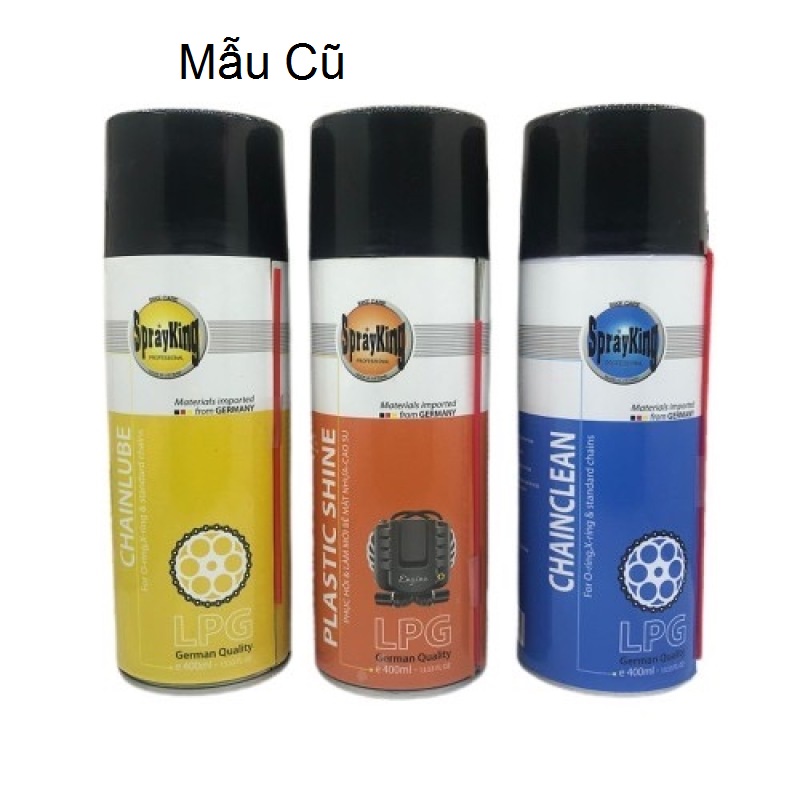 [BỘ DUNG DỊCH BẢO DƯỠNG SPRAYKING] Bộ 3 sản phẩm bôi trơn sên- dung dịch vệ sinh sên-chai dưỡng nhựa nhám đánh bóng lốp-Combo 3 chai-