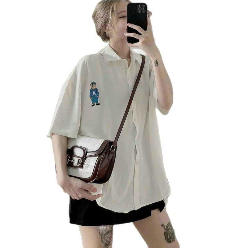 ÁO SƠ MI TRẮNG HÌNH GẤU CỰC KUTE