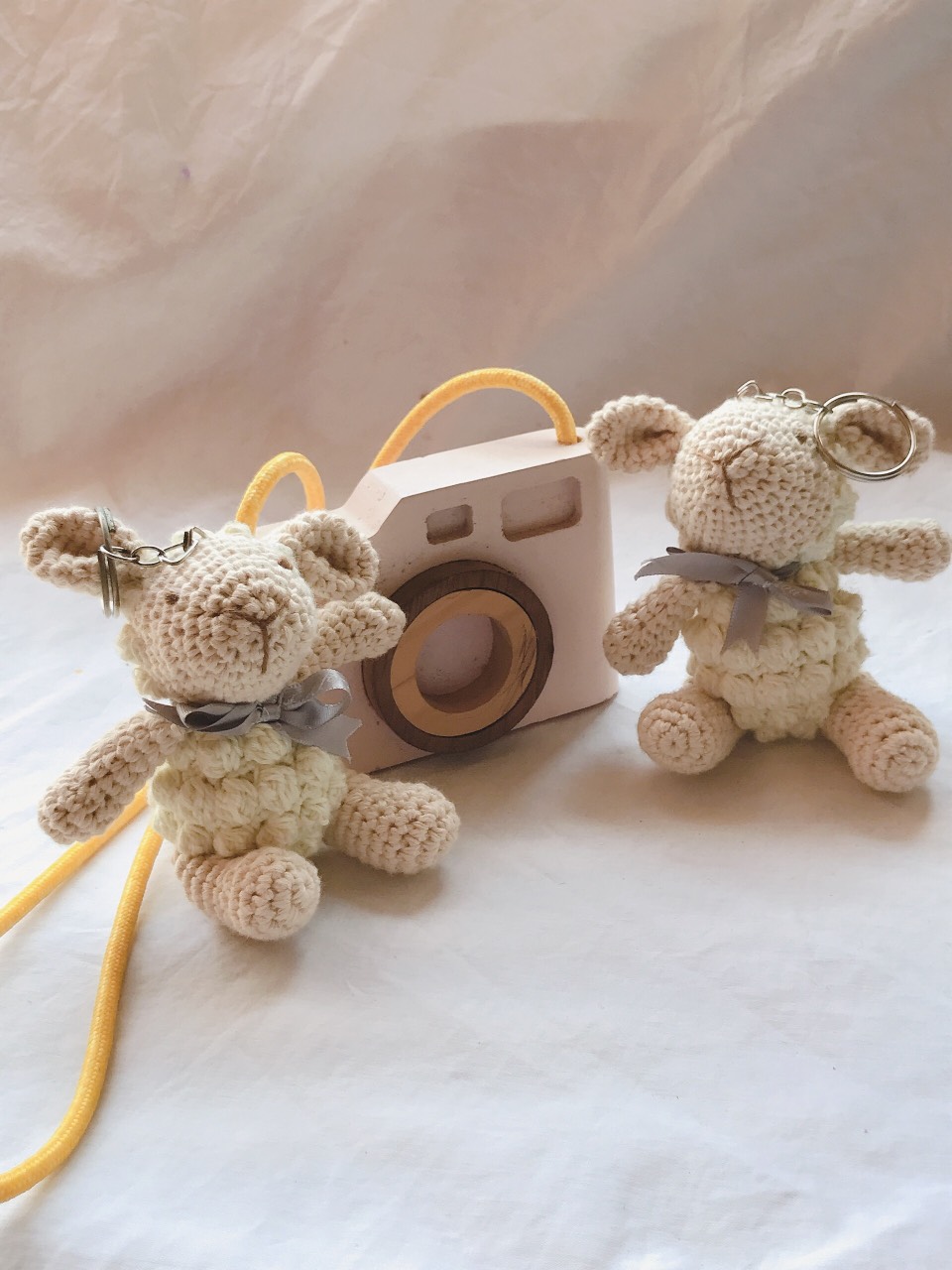 { ĐỒ CHƠI TRẺ EM } Gấu Bông Móc Khóa Hình Chú Cừu Dễ Thương dungf Để Trang Trí Chất Liệu Bằng Len Đan tay